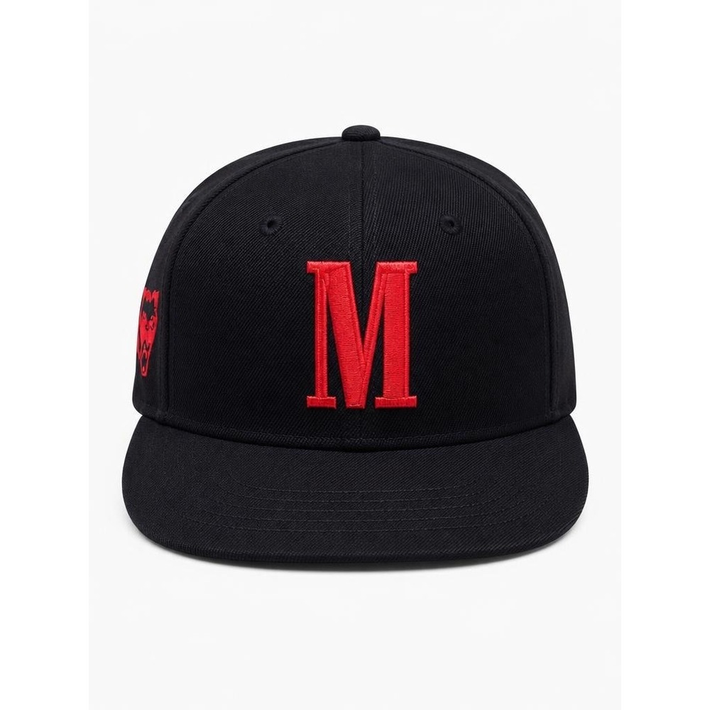 Marlboro Vanguard Black Red Embroidered M Logo Strapback Hat‎ Cap Vintage Style